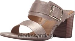 Clarks Sandalias Clarks Ralene Rose Champagne de piel metalizada para mujer ZHDD042344 mujer