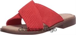 Clarks Sandalias Clarks Red Interest de ante para mujer Declan Ivy ZHDD04745 mujer gamuza de interés rojo