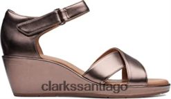 Clarks Sandalias cruzadas un plaza mujer sandalias negro metalizado clarks ZHDD042614 mujer metalico