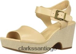 Clarks sandalias de cuña maritsa janna de cuero rubor para mujer clarks ZHDD042380 mujer cuero rubor