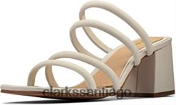 Clarks sandalias de tacón clarks sheer 65 mule blancas para mujer ZHDD0491 mujer blanco
