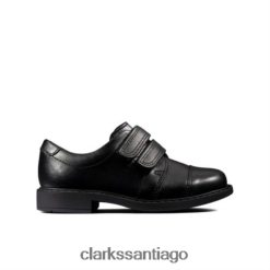 Clarks scala skye inf f fit clarks cuero negro ZHDD044887 niños cuero negro