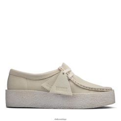 Clarks taza clarks wallabee ZHDD043000 mujer nubuck blanco
