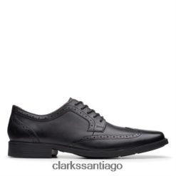 Clarks tilden ala clarks cuero negro ZHDD044455 hombres cuero negro