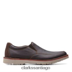Clarks vargo step clarks cuero marrón ZHDD044389 hombres cuero marrón