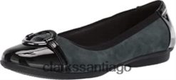 Clarks Vestido combi de mujer Gracelwind de ante verde oscuro bailarinas planas ZHDD04580 mujer combi ante verde oscuro