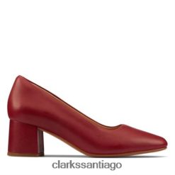 Clarks vino cuero transparente 55 clarks de corte ZHDD043916 mujer cuero vino