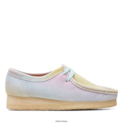 Clarks wallabee clarks blanco/azul ZHDD043317 mujer blanco azul