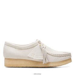 Clarks wallabee clarks cuero blanco ZHDD043349 mujer cuero blanco