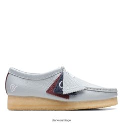 Clarks wallabee cuero azul claro clarks cuero azul claro ZHDD045181 mujer cuero azul claro