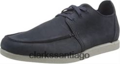 Clarks Zapatilla baja clarks shacre lite de nobuk azul marino para hombre ZHDD04784 hombres nubuck azul marino