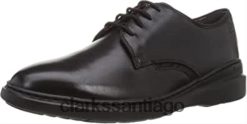 Clarks zapatilla baja dennet para hombre clarks cuero negro ZHDD04325 hombres cuero negro