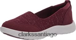 Clarks Zapatilla clarks adella blush de textil burdeos para mujer ZHDD041904 mujer textil burdeos