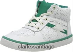 Clarks Zapatilla clarks city flake t de cuero blanco para niño ZHDD04513 niños cuero blanco