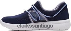 Clarks Zapatilla clarks combi ezera skip azul marino oscuro para mujer ZHDD04976 mujer combi azul marino oscuro