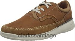 Clarks Zapatilla clarks gaskill lace para hombre de nobuk tostado ZHDD041826 hombres nubuck bronceado