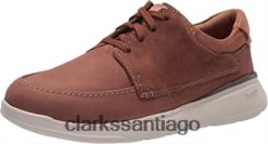 Clarks Zapatilla Clarks Gaskill Low para hombre color tostado oscuro ZHDD041666 hombres combinación de bronceado oscuro