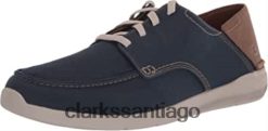 Clarks Zapatilla Clarks Hombre Gorwlace Azul Marino Textil ZHDD042034 hombres textil azul marino