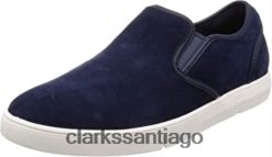 Clarks Zapatilla clarks landry edge de ante azul marino para hombre ZHDD042144 hombres gamuza azul marino