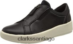 Clarks Zapatilla clarks layton rae de cuero azul marino para mujer ZHDD04537 mujer cuero azul marino