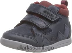Clarks Zapatilla clarks rex park t marino piel niño ZHDD0496 niños cuero azul marino