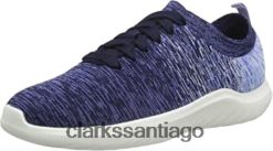 Clarks Zapatilla combi nova glint azul marino oscuro para mujer clarks ZHDD042452 mujer combi azul marino oscuro