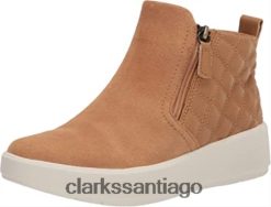 Clarks zapatilla con cremallera layton para mujer clarks light tan combi ZHDD042959 mujer combinación bronceado claro