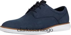 Clarks Zapatilla de deporte Banwell Lace de hombre de nobuk azul marino clarks ZHDD04716 hombres nubuck azul marino