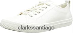 Clarks zapatilla de encaje roxby para hombre clarks lona blanca ZHDD04839 hombres lienzo blanco