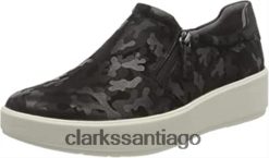 Clarks Zapatilla Layton Step para mujer Clarks en ante negro. ZHDD04837 mujer interés de ante negro