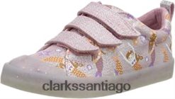 Clarks Zapatilla niña clarks lona foxing print rosa ZHDD041872 niños
