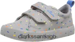 Clarks Zapatilla niño clarks foxing print t lona gris ZHDD04227 niños lona gris
