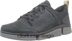Clarks zapatillas bajas clarks tri turn de nobuk gris oscuro para mujer ZHDD04872 mujer nubuck gris oscuro