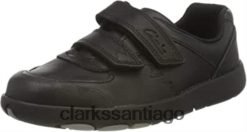 Clarks zapatillas bajas rex pace k para niño clarks negro ZHDD04335 niños cuero negro cuero negro