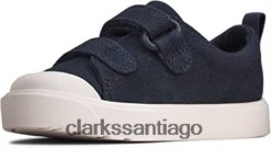 Clarks zapatillas bajas unisex city bright t lona azul marino clarks ZHDD042678 niños lona azul marino