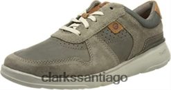 Clarks zapatillas clarks gaskill vibe para hombre combi gris oscuro ZHDD042991 hombres combinado gris oscuro