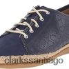 Clarks zapato con cordones reeney rita para mujer clarks nubuck azul marino ZHDD042559 mujer