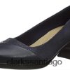 Clarks zapato de vestir uniforme emily alexa para mujer azul marino combi clarks ZHDD04518 mujer