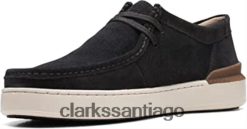 Clarks zapatos clarks court lite wally de gamuza negro ZHDD041098 unisexo