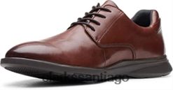 Clarks zapatos clarks un lipari park para hombre de cuero mahoga ny ZHDD04403 hombres cuero caoba