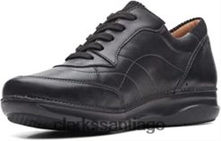 Clarks zapatos de cuero appley tie clarks negros ZHDD04246 unisexo