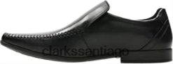 Clarks zapatos de cuero con costura glement negro clarks ZHDD041333 hombres