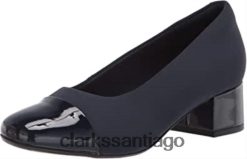 Clarks Zapatos de salón clarks marilyn sara combinados de charol azul marino para mujer ZHDD04656 mujer combi charol textil marino