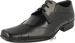 Clarks Zapatos derby con cordones clarks para hombre affix moscow cuero negro negro ZHDD042890 hombres negro