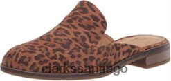 Clarks Zueco clarks trish plant con estampado de leopardo para mujer ZHDD042248 mujer estampado de leopardo