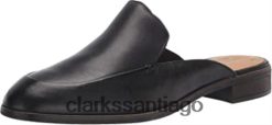 Clarks Zueco clarks trish plant mujer cuero negro ZHDD041579 mujer